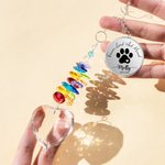 Personalisierte Liebe Kristallkugel Hund Katze Pfote drucken Fenster hängenden Sonnenfänger mit Namen Text und Jahr Home Decor Memorial Sympathie Geschenk für den Verlust von Haustier