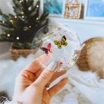 Personalized Birth Flower Butterfly Acrylic Hanging Ornament with Name Tree Decoration Funny Christmas Mother's Day Gift for Mom Grandma