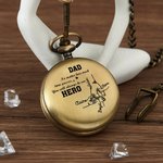 Personalized How Much Time Passes Classic Pocket Watch with Engraved Nickname and 2-6 Names Birthday Father's Day Gift for Dad Grandpa