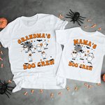 Personalised Boo Crew 1-10 Cute Ghosts Multicolour 100% Cotton Kid Adult T-shirt with Title and Name Holiday Halloween Party Gift for Family Kids