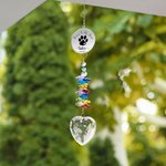 Personalisierte Liebe Kristallkugel Hund Katze Pfote drucken Fenster hängenden Sonnenfänger mit Namen Text und Jahr Home Decor Memorial Sympathie Geschenk für den Verlust von Haustier
