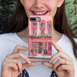 Personalized Bookstore Design TPU Phone Case for iPhone with Name Birthday Opening Gift for Book Lovers Bookworms Readers