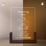 Personalisierte Schwan Mutter Warm Zitat LED-Nachtlicht mit Namen und hölzerne Basis Home Decor Muttertag Geschenk für Mama Oma