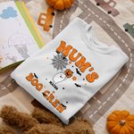 Personalised Boo Crew 1-10 Cute Ghosts Multicolour 100% Cotton Kid Adult T-shirt with Title and Name Holiday Halloween Party Gift for Family Kids