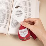 Personalized Cute Santa Keychain with Text and Magnifying Glass Birthday Christmas Appreciation Gift for Elders Grandma Grandpa
