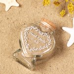 Gepersonaliseerde Love Heart Bloemen Glas Geheugen Zand Pot Fles met Naam en Datum Bruiloft Huwelijksreis Vakantie Gift voor Koppels Bruid Bruidegom