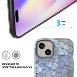 Personalized Hydrangea Faux Stained Glass Phone Case with Name for iPhone Samsung Anniversary Birthday Gift for Female Artists Hydrangea Lovers