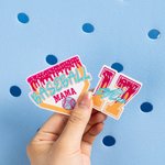 Personalized Ice Cream Dripping Sports Baseball Softball Mama Bag Charm with Name Accessory for Bogg Game Day Team Birthday Gift for Sports Lovers