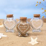 Gepersonaliseerde Love Heart Bloemen Glas Geheugen Zand Pot Fles met Naam en Datum Bruiloft Huwelijksreis Vakantie Gift voor Koppels Bruid Bruidegom