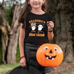 Personalised Boo Crew 1-10 Cute Ghosts Multicolour 100% Cotton Kid Adult T-shirt with Title and Name Holiday Halloween Party Gift for Family Kids