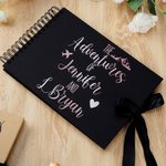 Personalized Romantic Line Art Photo Album Scrapbook with Name and Text Anniversary Valentine's Day Gift for Couple Beloved One