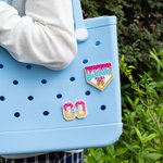 Personalized Ice Cream Dripping Sports Baseball Softball Mama Bag Charm with Name Accessory for Bogg Game Day Team Birthday Gift for Sports Lovers