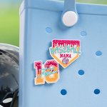 Personalized Ice Cream Dripping Sports Baseball Softball Mama Bag Charm with Name Accessory for Bogg Game Day Team Birthday Gift for Sports Lovers