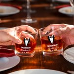 Verre à whisky Old Fashioned de 10 oz avec nom et date Cadeau de mariage pour les garçons d'honneur