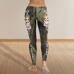 Personalized Cartoon Character Inhale the Good Stuff Exhale the Bad Stuff Yoga Pants with Name Birthday Gift for Women Yoga Lovers