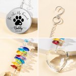 Personalisierte Liebe Kristallkugel Hund Katze Pfote drucken Fenster hängenden Sonnenfänger mit Namen Text und Jahr Home Decor Memorial Sympathie Geschenk für den Verlust von Haustier