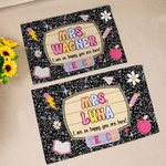 Gepersonaliseerde Schattige Stationery Boek Elementen Antislip Deurmat met Tekst Klaslokaal Decor Lerarendag Terug naar School Cadeau voor Leraren
