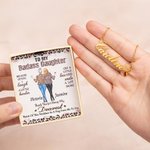 Personalized Heart Name Birthstone Necklace with Card Dainty Jewelry Birthday Anniversary Gift for Mom Besties