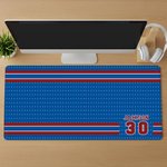 Personalisierte Sport Trikot Design Multicolor Anti-Rutsch-Schreibtisch-Matte Mauspad mit Namen und Nummer Bürobedarf Spieltag Geburtstag Geschenk für Sportliebhaber