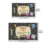 Gepersonaliseerde Schattige Stationery Boek Elementen Antislip Deurmat met Tekst Klaslokaal Decor Lerarendag Terug naar School Cadeau voor Leraren