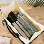 Personalised Multicolor Doodle Text Large Canvas Tote Bag with Shoulder Strap Birthday Teacher's Day Back to School Appreciation Gift for Teachers