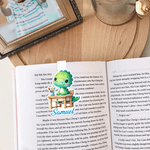 Personalized Fantasy Unicorn Dinosaur Magnetic Bookmark Clip with Name Reading Supplies Birthday Back to School Gift for Children Bookworms