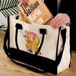 Apple Ruler Personalized Pencil Initial Large Tote Bag with Name and Adjustable Shoulder Strap Travel Teachers' Day Birthday Gift for Teachers