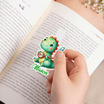 Personalized Fantasy Unicorn Dinosaur Magnetic Bookmark Clip with Name Reading Supplies Birthday Back to School Gift for Children Bookworms