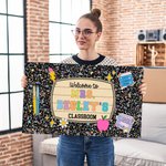 Gepersonaliseerde Schattige Stationery Boek Elementen Antislip Deurmat met Tekst Klaslokaal Decor Lerarendag Terug naar School Cadeau voor Leraren