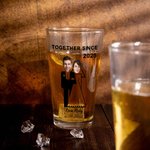 Personalised Congrats on Being My Husband Face Photo Beer Glass with Name and Year Wedding Valentine's Day Anniversary Gift for Groom Husband