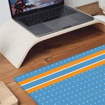 Personalisierte Sport Trikot Design Multicolor Anti-Rutsch-Schreibtisch-Matte Mauspad mit Namen und Nummer Bürobedarf Spieltag Geburtstag Geschenk für Sportliebhaber