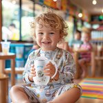 Vaso con pajita personalizado con nombre y asa aislante de 295 ml con diseño de animales submarinos regalo de cumpleaños para niños