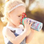 Personnalisé Cartoon Fantasy Unicorn and Dinosaur Name 12 oz Insulated Kid Water Bottle with Handle and Straw Back to School Gift for Boys Girls (Bouteille d'eau isotherme pour enfants avec poignée et
