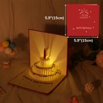 Personalized 3D Number Cake Train Music Greeting Card for Family or Friends Birthday Congratulate