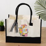 Apple Ruler Personalized Pencil Initial Large Tote Bag with Name and Adjustable Shoulder Strap Travel Teachers' Day Birthday Gift for Teachers