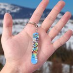 Porte-clés personnalisé en acrylique Snowboard avec photo de l'équipe Cadeau d'anniversaire pour les membres de l'équipe Passionnés de ski