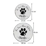 Personalisierter Für Immer Meine Fellnase Gartenstein mit Hund Katze Pfotenabdruck Namen und Jahr Garten Deko Gedenkgeschenk für Haustiertrauernde