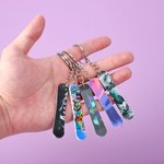 Porte-clés personnalisé en acrylique Snowboard avec photo de l'équipe Cadeau d'anniversaire pour les membres de l'équipe Passionnés de ski