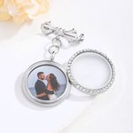 Gepersonaliseerde Boog Zirkoon Foto Kapel Broche Pin met Tekst Huwelijk Graduation Anniversary Gift voor Pasgetrouwden Afgestudeerden