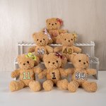 Personalized Basketball Baseball Softball Number Plush Teddy Bear Stuffed Toy Game Day Birthday Gift for Boys Girls Sports Enthusiasts