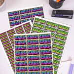 Gepersonaliseerde Graffiti Naam Waterdichte Etiketten Set van 2 Schoolbenodigdheden Terug naar School Verjaardagscadeau voor Kinderen