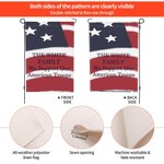 Personalized Support Troop Stars and Stripes Garden Flag with Text Yard Decor Patriotic 4th of July Independence Day Gift for American Family