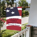 Personalized Support Troop Stars and Stripes Garden Flag with Text Yard Decor Patriotic 4th of July Independence Day Gift for American Family
