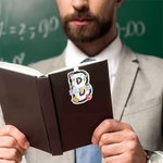 Personalized Doodle Art Name Apple Pencil Magnetic Bookmark Clips Graduation Back to School Gift for Teacher Book Lover