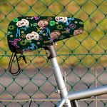 Personalized 1-3 Face Photos Fluorescent Pattern Adjustable Bicycle Seat Cover Birthday Anniversary Gift for Cycling Enthusiasts