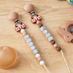 Gepersonaliseerde schattige Western Cowboy Silicone Kralen Fopspeen Clip houder met naam past op de meeste fopspenen Speen Speelgoed Baby Shower Gift voor pasgeborene