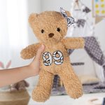 Personalized Basketball Baseball Softball Number Plush Teddy Bear Stuffed Toy Game Day Birthday Gift for Boys Girls Sports Enthusiasts