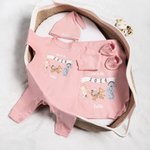 Personalized Classic Winnie the Pooh 100% Cotton Baby Romper Hat Blanket Outfit with Hamper Name Year Coming Home Baby Shower Gift for Newborn