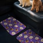 Personalisierte Flamingo Delphin Palme Anti-Rutsch Auto Fußmatte Satz von 4 Stück mit 1-3 Gesicht Fotos Geburtstagsgeschenk für Tierliebhaber Autobesitzer