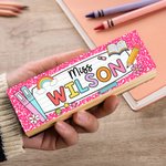 Personalised Colourful Text Blackboard Rubber with 2 Whiteboard Markers School Supplies Teacher's Day Back to School Gift for Educator